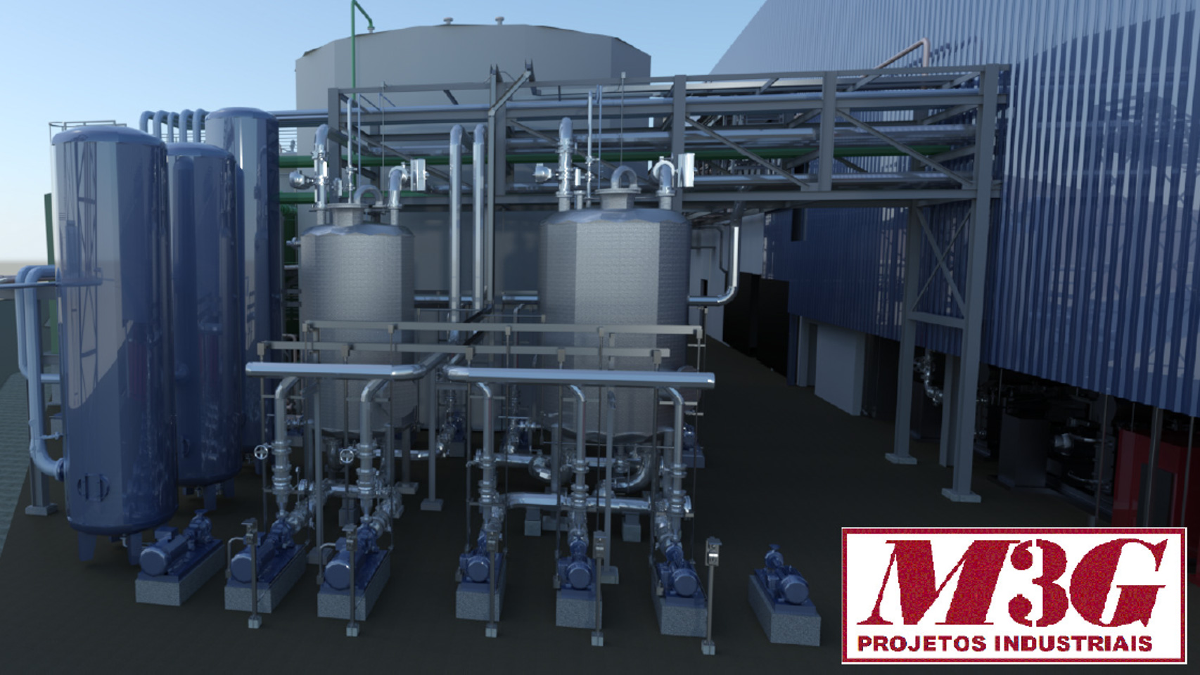 Projeto realizado pela M3G Projetos Industriais com AutoCAD Plant 3D