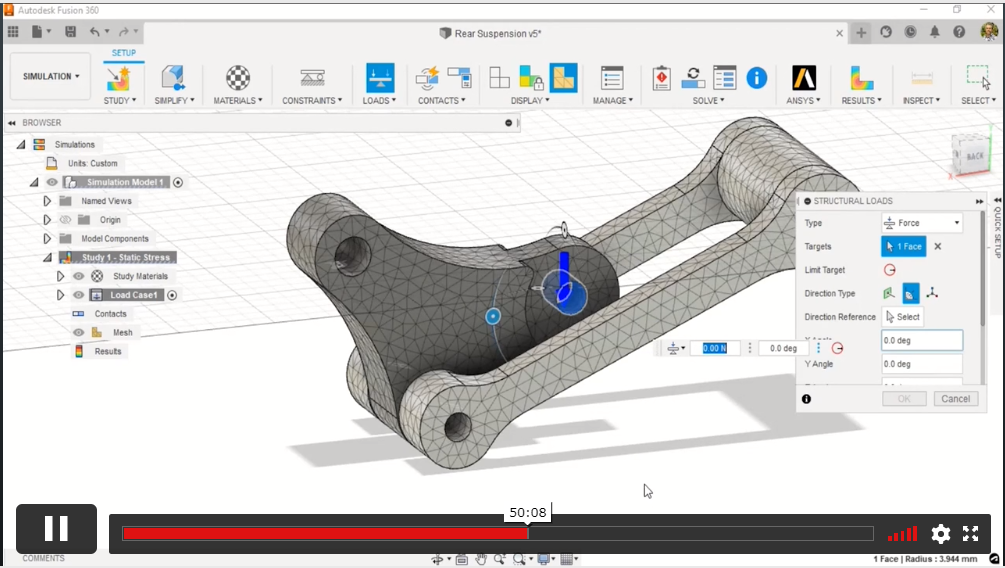 O que significa o vínculo de projeção no Fusion 360 projetar uma